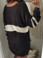 Striped V-Neck Long Sleeve Sweater nicholesgifts