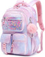 Girls Backpack,School Bag for Kids,Primary,Elementary,Teen Ages 6-15 Girls Bookbag,Students Kawaii Backpack Blue Mermaid