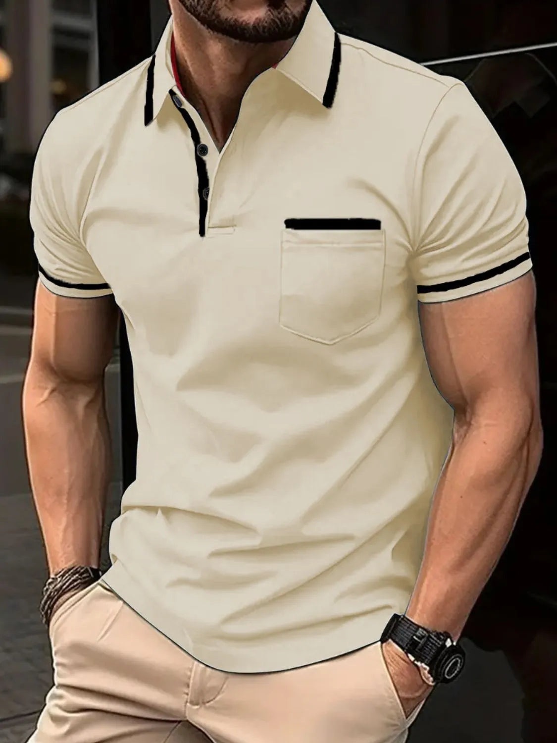 Men's Full Size Collared Neck Short Sleeve Polo Plus Size NicholesGifts