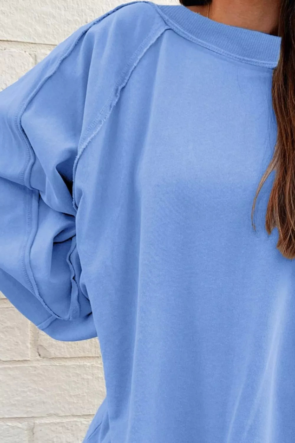 Oversized Washed Crewneck Sweatshirt nicholesgifts