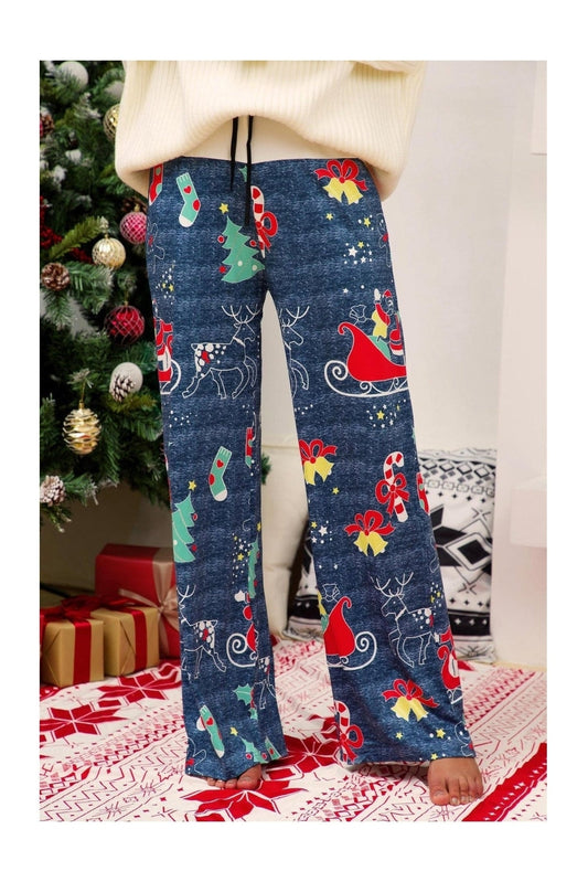 Women Christmas Straight Leg Pants