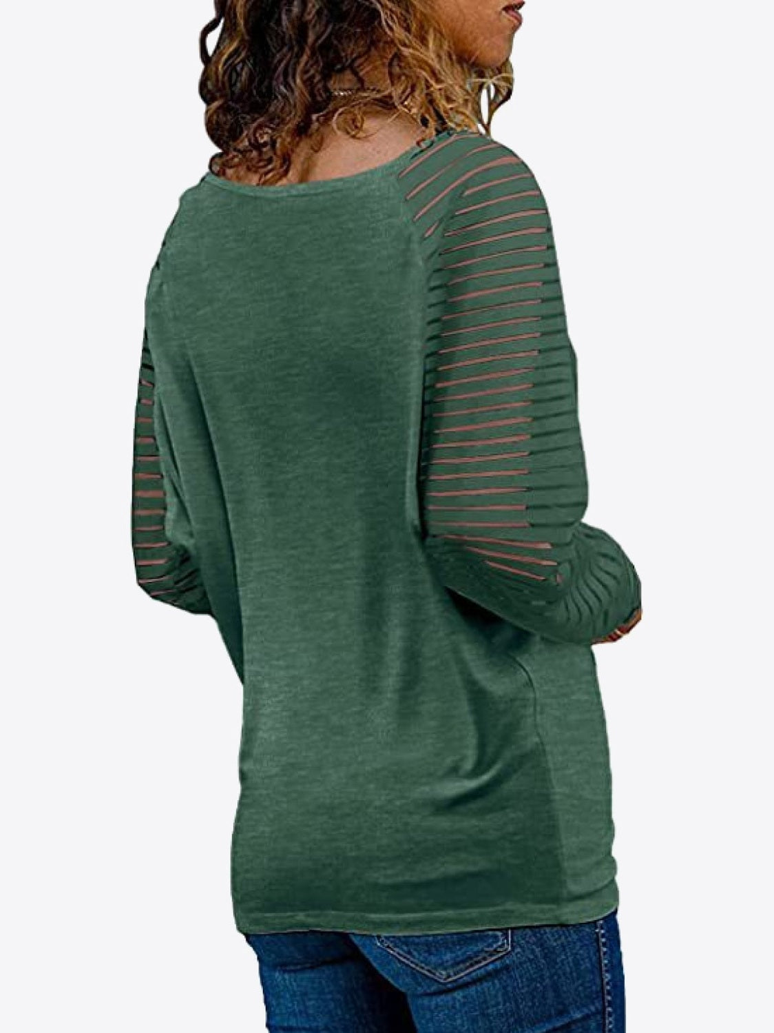V-Neck Long Raglan Sleeve Top nicholesgifts