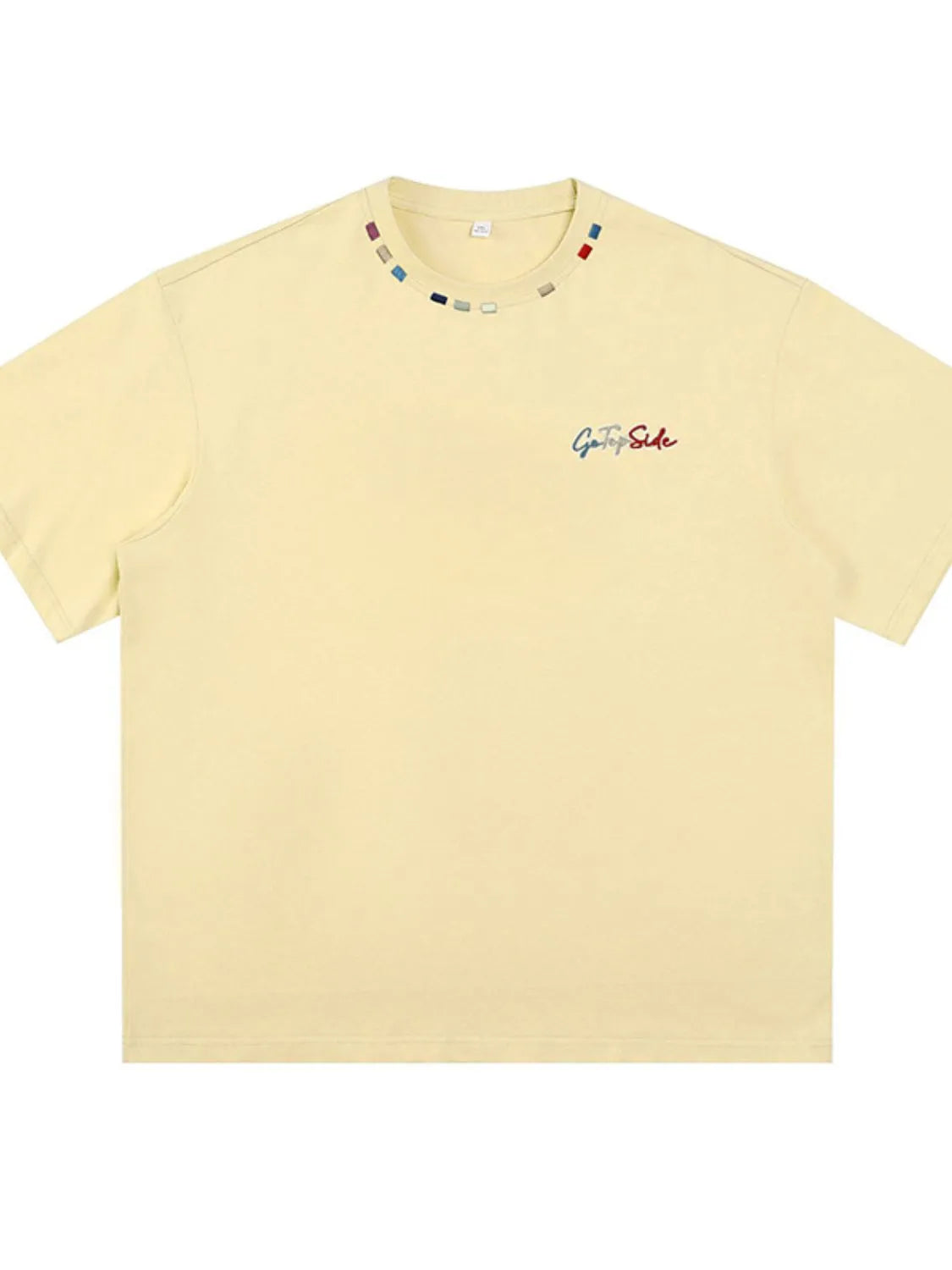 Men's Plus Size Embroidered Round Neck Half Sleeve T-Shirt Trendsi