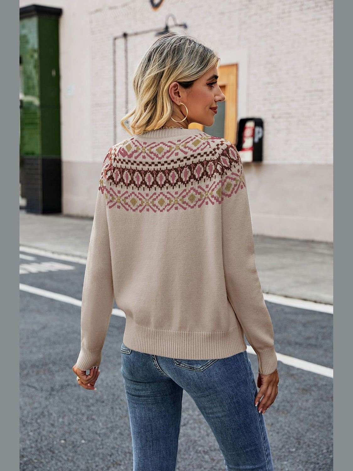 Round Neck Raglan Sleeve Sweater nicholesgifts