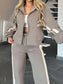 Full Size Contrast Stripe Zip Up Jacket and Pants Set Plus Size nicholesgifts