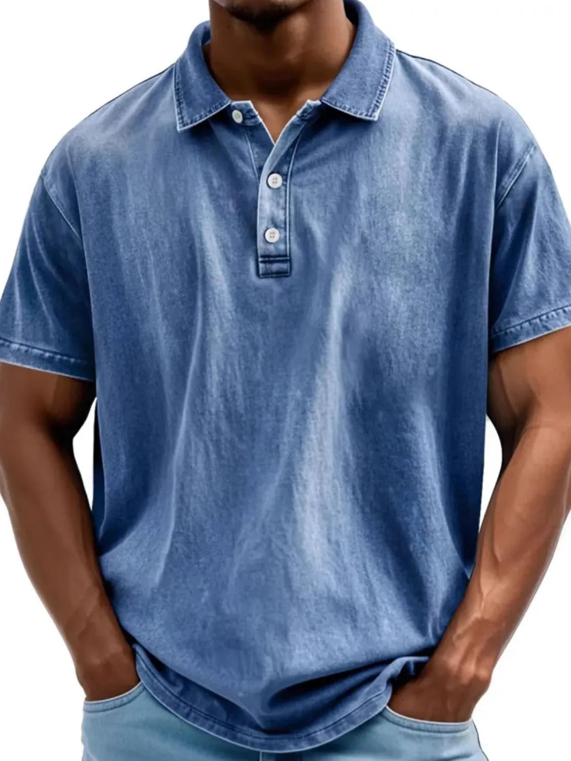 Men's Full Size Collared Neck Short Sleeve Polo Plus Size NicholesGifts