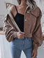 NicholesGifts Women Lantern Sleeve Cropped Corduroy Jacket nicholesgifts