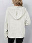 Women Button Up Drawstring Long Sleeve Hooded Cardigan nicholesgifts