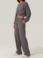 Crisscross Round Neck Top and Drawstring Pants Set nicholesgifts