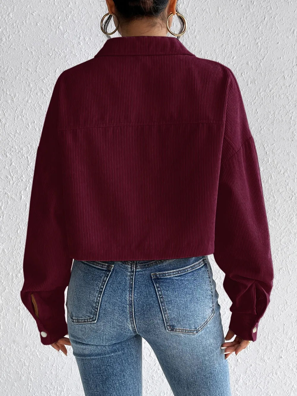 Honey Snap Down Long Sleeve Jacket nicholesgifts