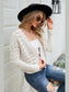 Open Front Cuffed Cropped Cardigan nicholesgifts