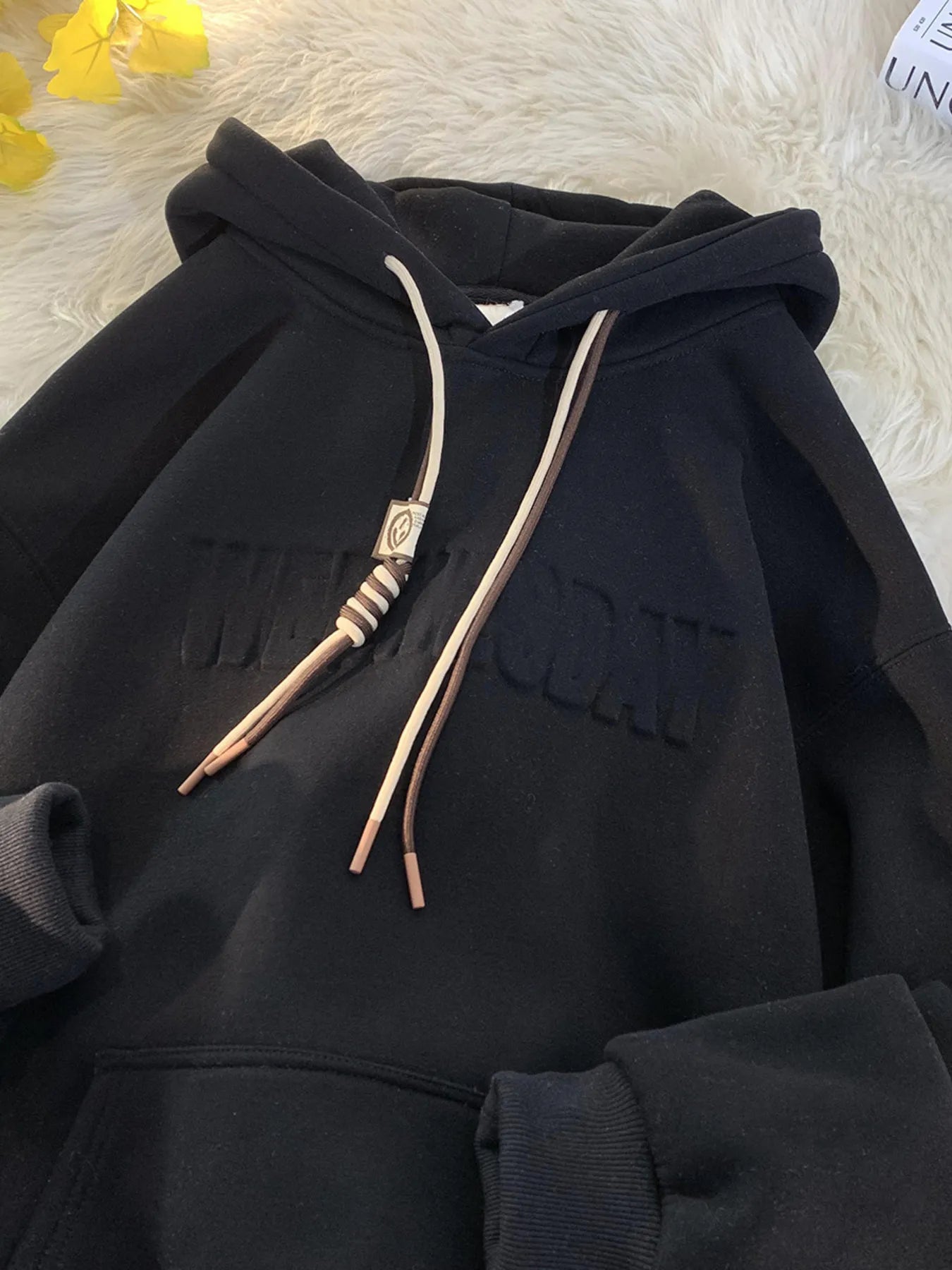 Men's Plus Size Letter Drawstring Long Sleeve Hoodie NicholesGifts