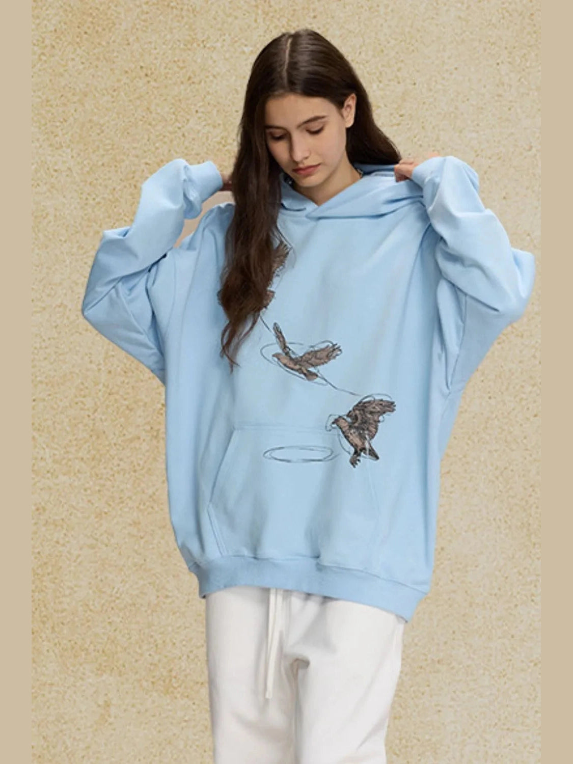 Men's Graphic Long Sleeve Hoodie with Kangaroo Pocket NicholesGifts