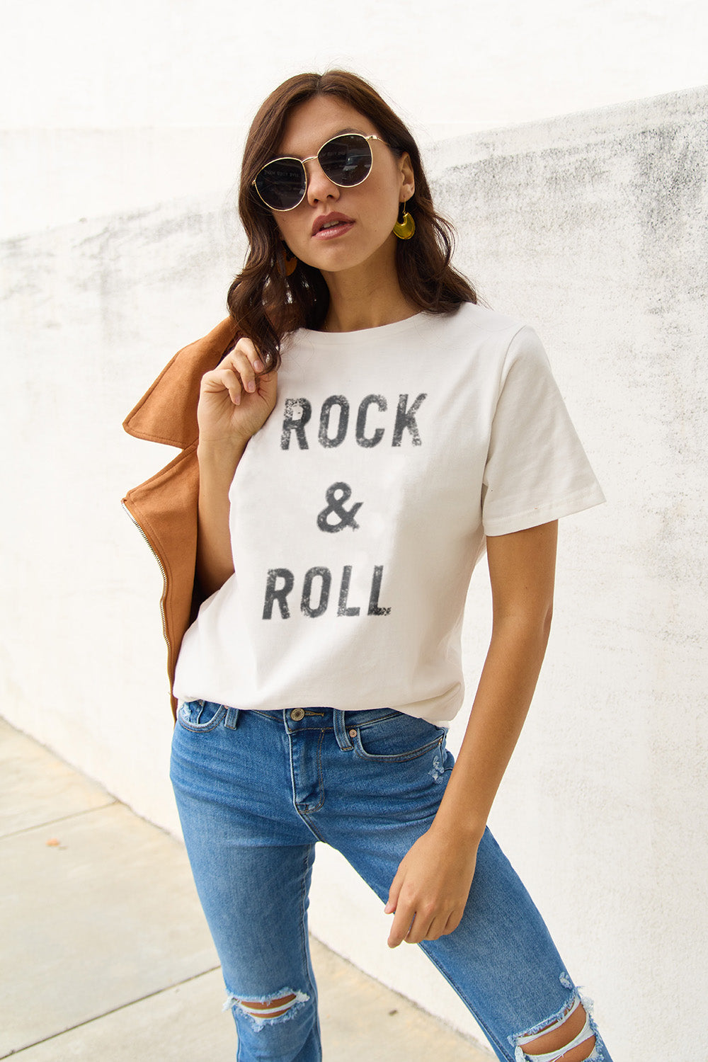 Simply Love Full Size ROCK & ROLL Short Sleeve T-Shirt nicholesgifts