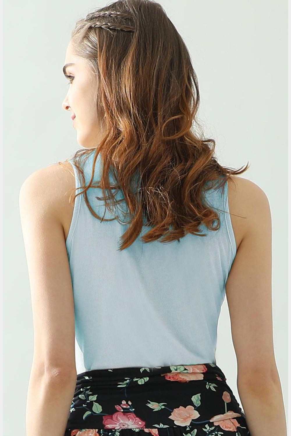 Ninexis Notched Rib Knit Tank nicholesgifts