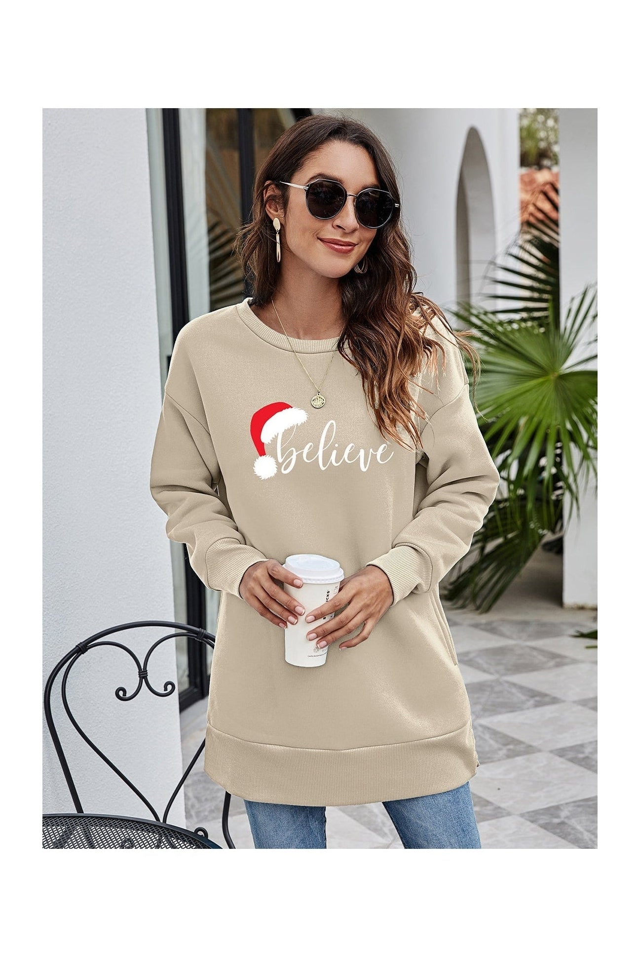 BELIEVE Graphic Tunic Sweatshirt NicholesGifts