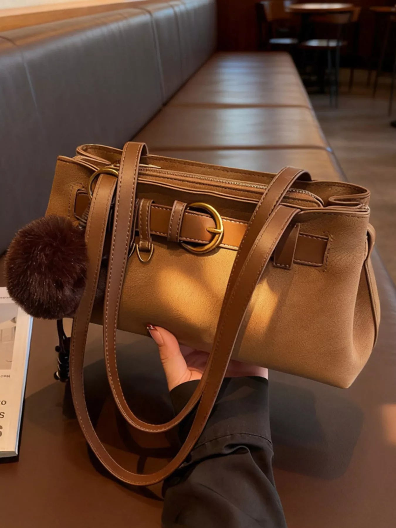 Buckle Decor Shoulder Bag nicholesgifts