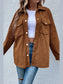 Pocketed Snap Down Long Sleeve Jacket nicholesgifts