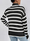 Striped Turtleneck Long Sleeve Sweater nicholesgifts