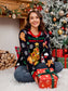 Christmas Element Round Neck Long Sleeve Sweater nicholesgifts