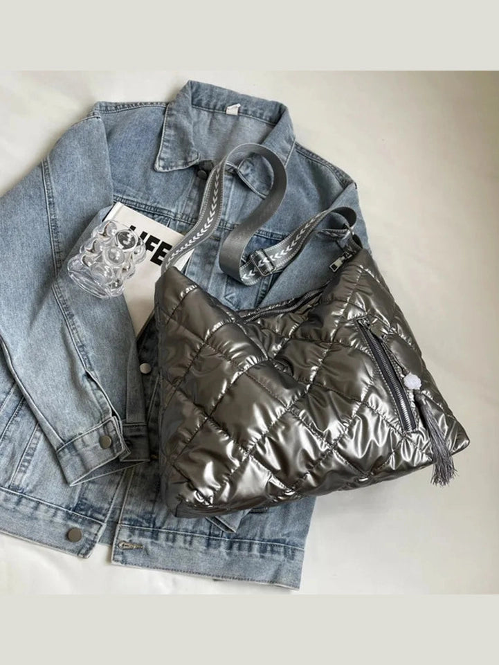 Quilted Nylon Travel Bag Trendsi