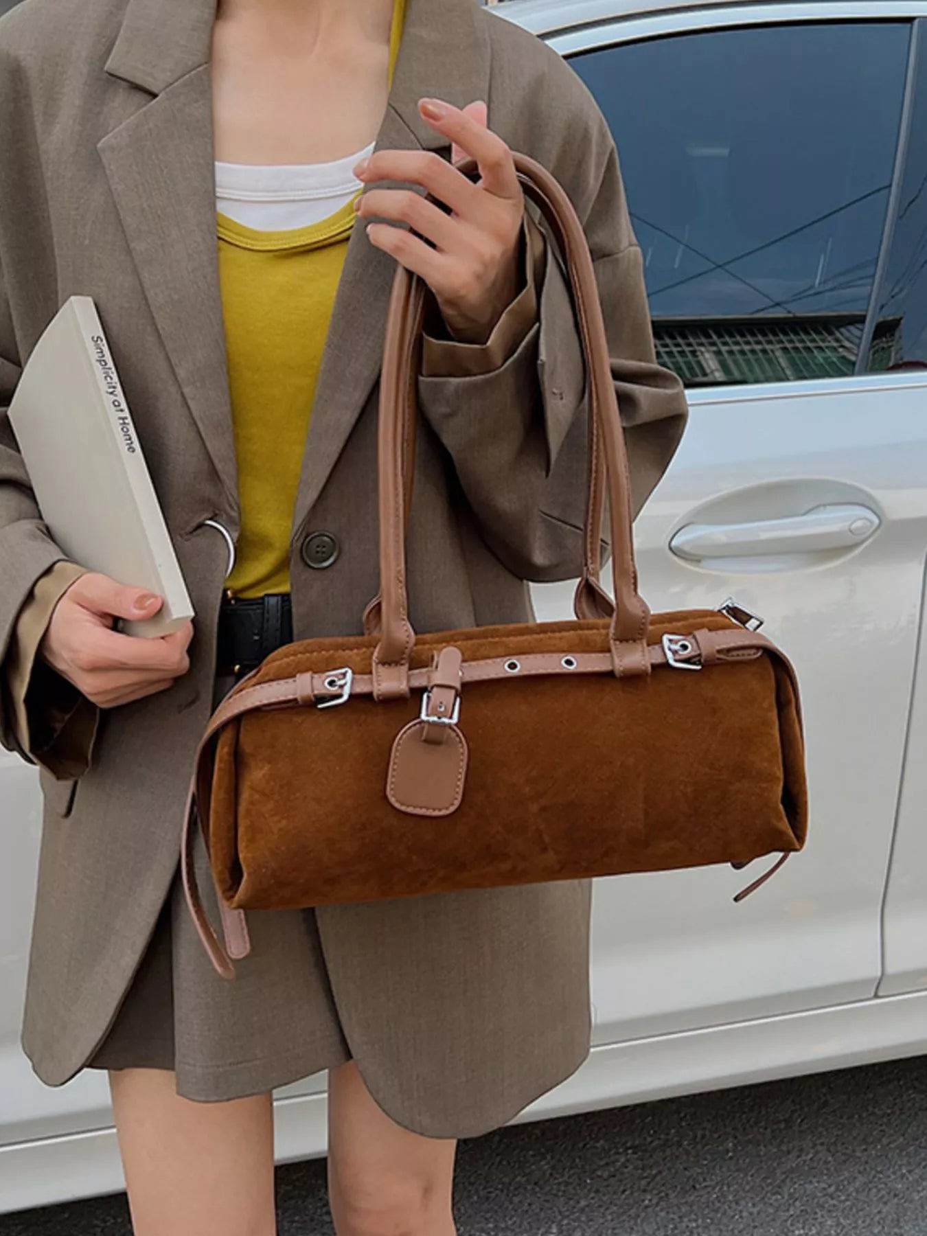 Buckle Decor Shoulder Bag nicholesgifts