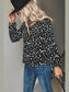 Animal Print V-Neck High-Low Blouse nicholesgifts
