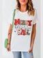 Letter Graphic Round Neck Short Sleeve T-Shirt nicholesgifts