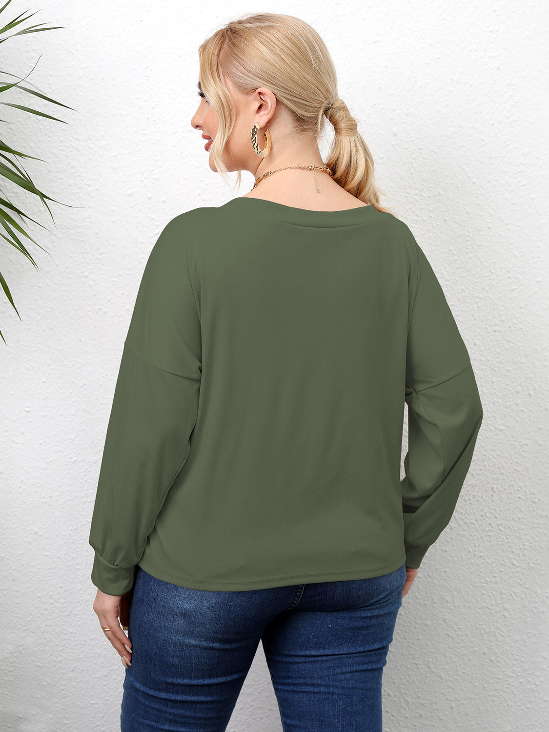 Plus Size Twisted Drop Shoulder T-Shirt NicholesGifts