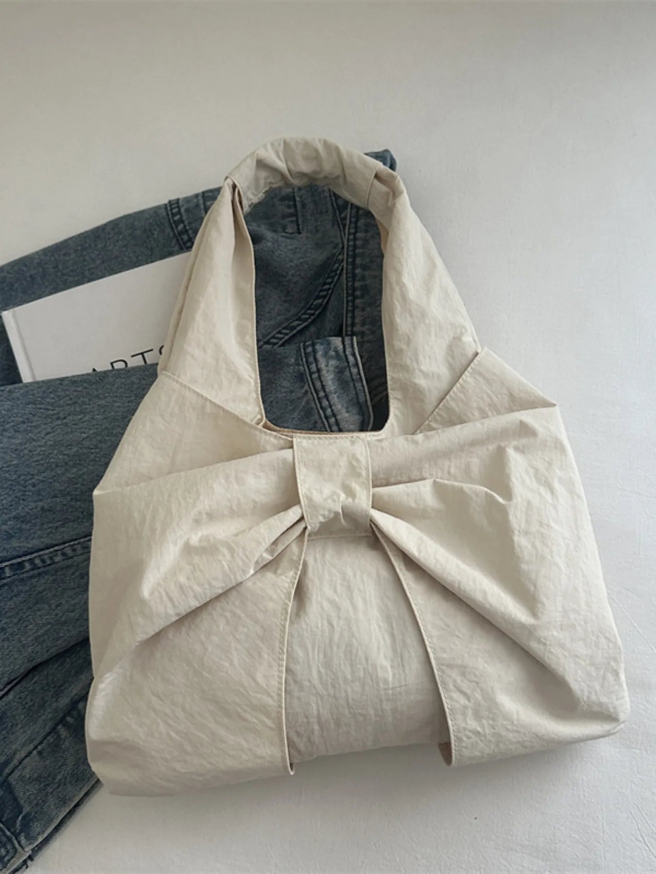 Ruched Bow Shoulder Bag Trendsi