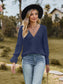 V-Neck Flounce Sleeve Blouse nicholesgifts