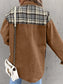 Plaid Button Up Dropped Shoulder Jacket nicholesgifts