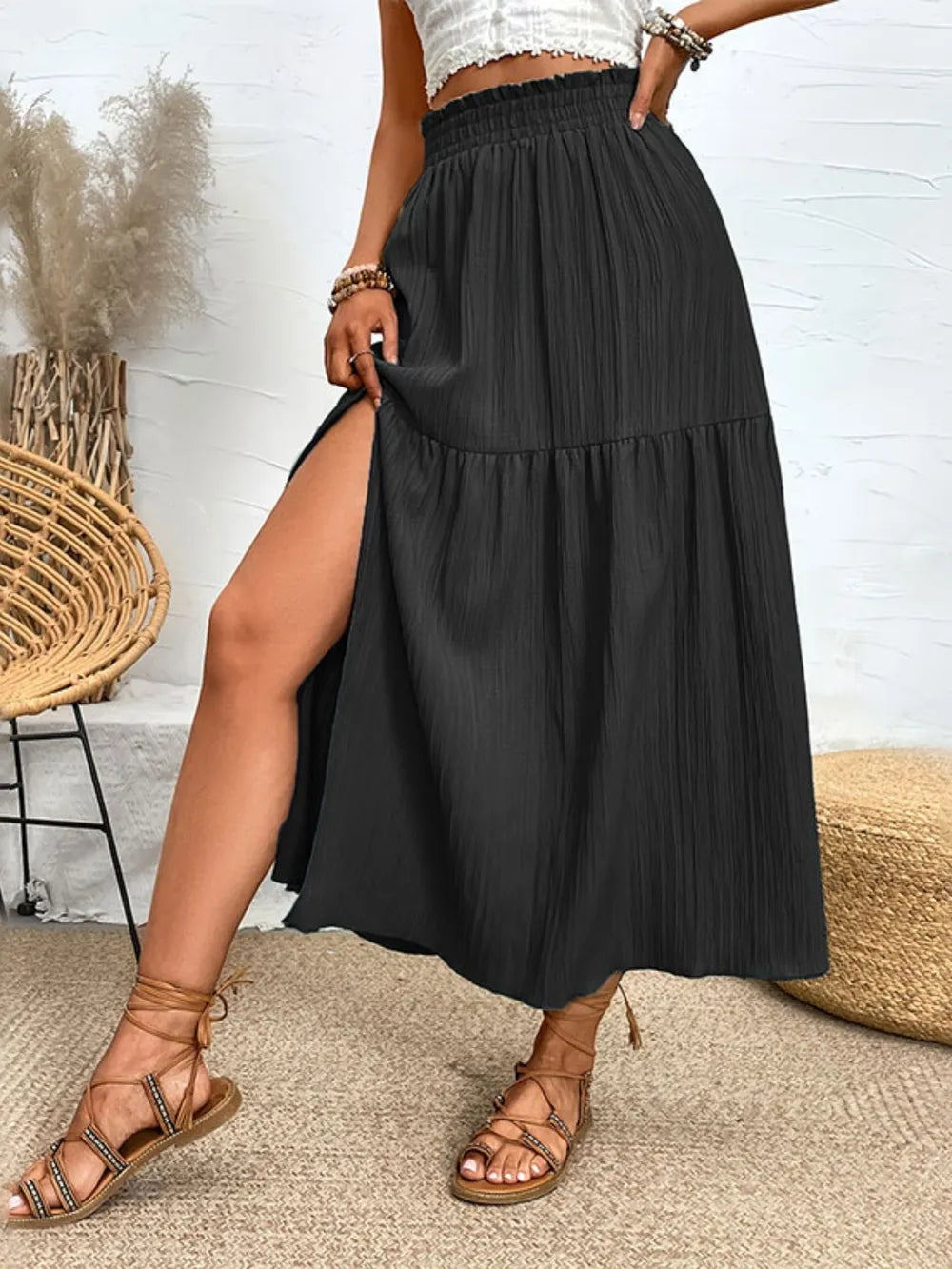 Frill Slit Skirt nicholesgifts