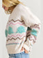 Christmas Tree Ribbed Hem Dropped Shoulder Sweater nicholesgifts