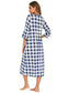 Round Neck Three-Quarter Sleeve Midi Night Dress nicholesgifts