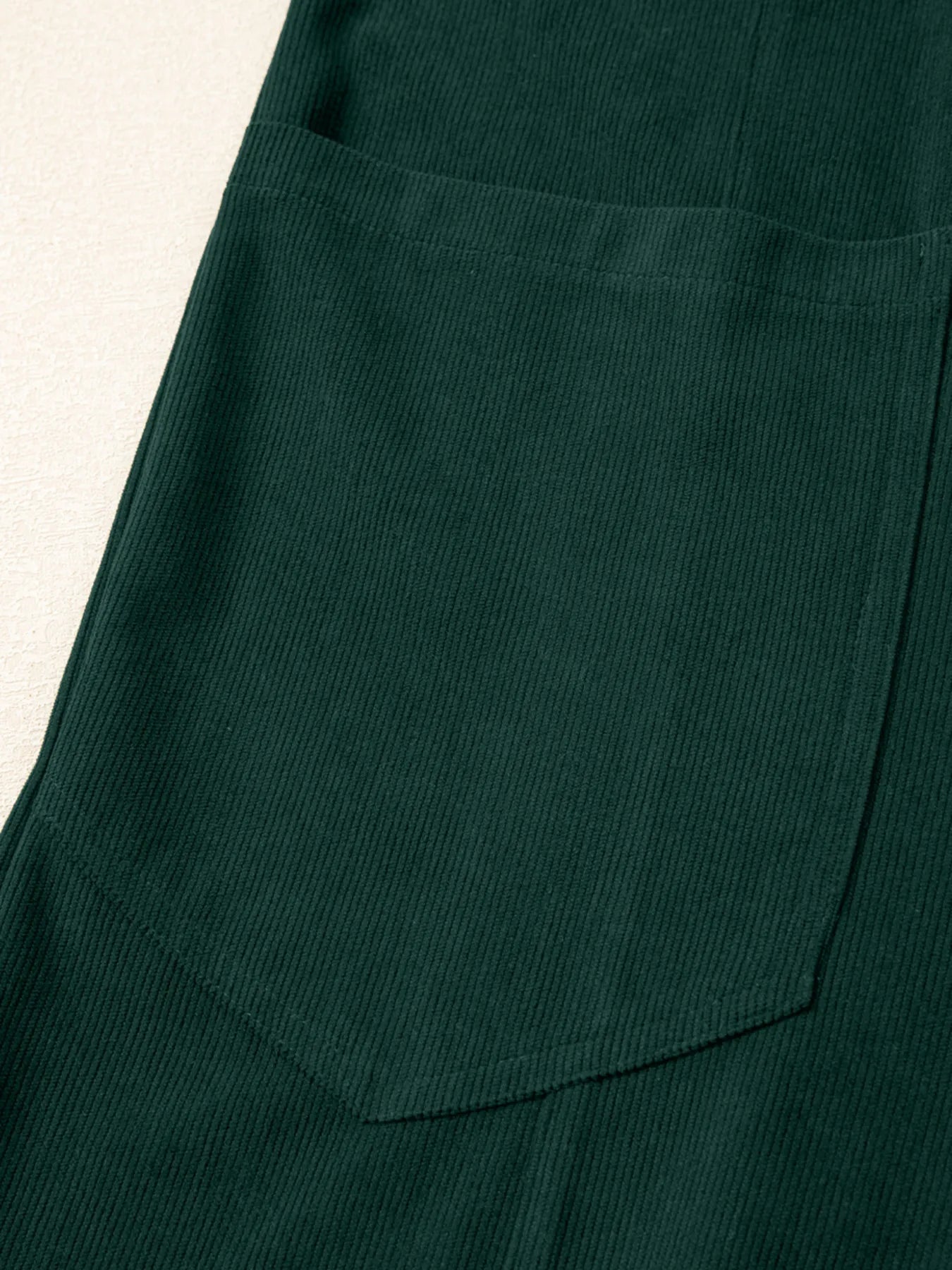 Corduroy V Neck Patched Pocket Sleeveless Jumpsuit nicholesgifts