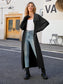 Women Full Size Collared Open Front Duster Cardigan nicholesgifts