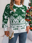 Christmas Element Round Neck Long Sleeve Sweater nicholesgifts