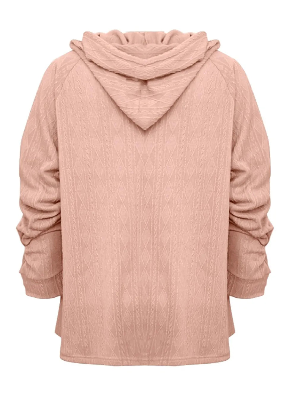 Full Size Drawstring Long Sleeve Hoodie Trendsi