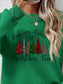 Christmas Tree Graphic Round Neck Sweatshirt nicholesgifts