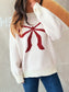 Bow Pattern Casual Long Sleeve Sweater nicholesgifts