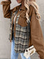Plaid Button Up Dropped Shoulder Jacket nicholesgifts