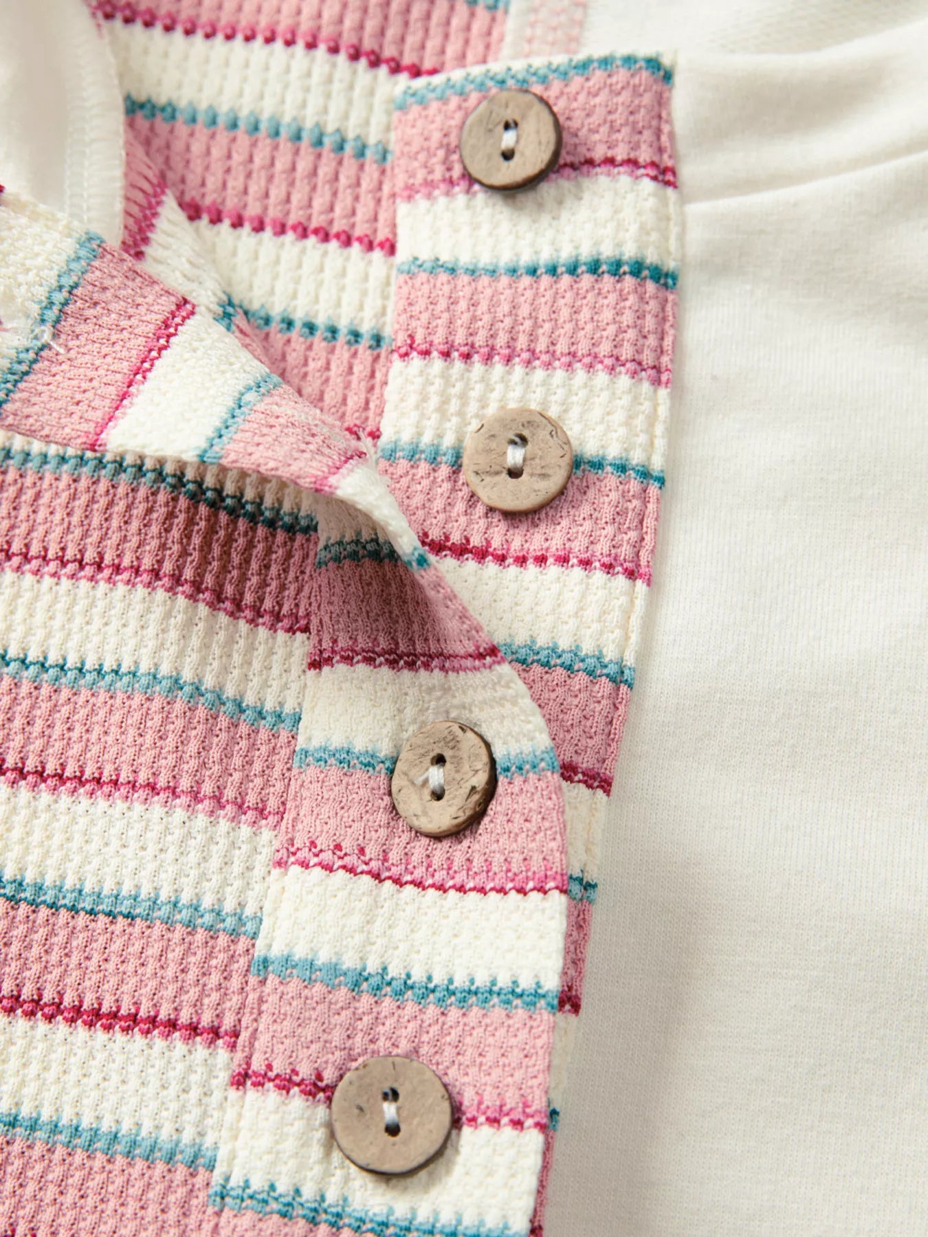 Stripe Stitched Detail Color Block Patchwork Oversized Top Trendsi