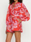 Printed Long Sleeve Belted Romper nicholesgifts