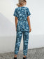 Drawstring Waist Short Sleeve Jumpsuit nicholesgifts