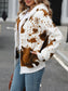 Fuzzy Drawstring Zip Up Hooded Jacket nicholesgifts