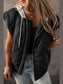 Drawstring Zip Up Hooded Vest Coat nicholesgifts