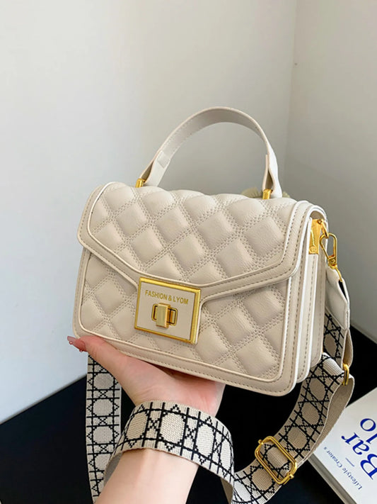 Quilted Adjustable Strap Shoulder Bag Trendsi
