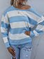 Striped Casual Long Sleeve Knit Top nicholesgifts
