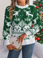 Christmas Element Round Neck Long Sleeve Sweater nicholesgifts